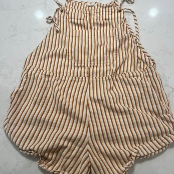 Billabong Striped Jumpsuit Relaxed Fit Bib Style - Picture 1 of 4